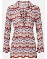 RIXO London - Brody Chevron Cotton Top - Lyst