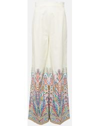 Etro - Botanical-Print Trousers - Lyst
