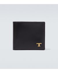 Tod's Portemonnaie T Timeless aus Leder - Schwarz