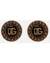 Dolce & Gabbana - Clip Earrings With Dg Logo - Lyst