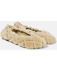 Burberry - Baby Quilted Shearling Ballet Flats - Lyst