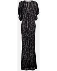 Norma Kamali - Obie Floral Lace Gown - Lyst