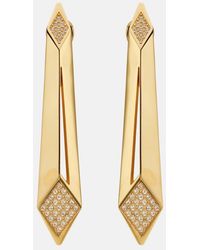 Versace - Crystal-Embellished Drop Earrings - Lyst