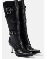 Vetements - Belt Leather Knee-high Boots - Lyst