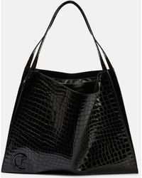 Christian Louboutin - Le 54 Croc-Effect Leather Shoulder Bag - Lyst