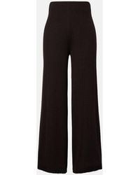 Agnona - Cashmere, Wool, And Silk Wide-Leg Pants - Lyst