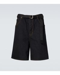 Sacai - Denim Bermuda Shorts - Lyst
