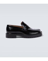 Maison Margiela - Tabi Patent Leather Loafers - Lyst