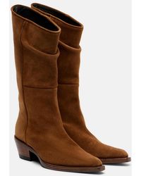 KHAITE - Clive Suede Knee-High Boots - Lyst