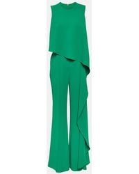 Elie Saab - Draped Wide-Leg Jumpsuit - Lyst