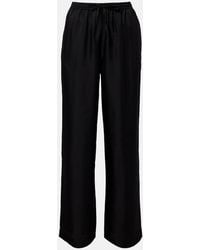 Asceno - Aurelia Silk Wide-Leg Pants - Lyst