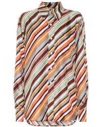Marni Camicia a righe in twill di seta - Multicolore