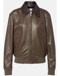Bottega Veneta - Intrecciato Leather Blouson Jacket - Lyst