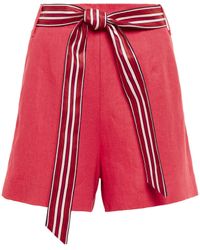 Mujer Ropa de Shorts de Shorts largos y por la rodilla Bermudas con bolsillos cargo de Sacai de color Rojo 