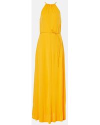 Proenza Schouler - Label Lenny Belted Jersey Maxi Dress - Lyst