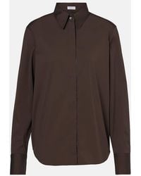 Brunello Cucinelli - Chemise Monili En Coton Melange - Lyst