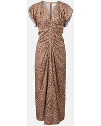 Isabel Marant - Lyndsay Floral Gathered Midi Dress - Lyst