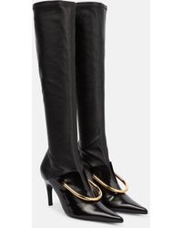 Jil Sander - Embellished Leather Knee-high Boots - Lyst