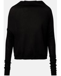 Rick Owens - Crater Draped Virgin Wool Sweater - Lyst