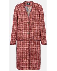 Etro - Checked Cotton And Wool-Blend Coat - Lyst