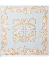 Loewe - Printed Silk Twill Scarf - Lyst