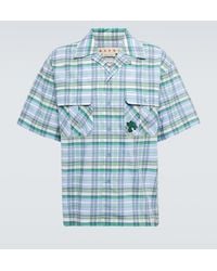 Marni - Checked Cotton Voile Bowling Shirt - Lyst