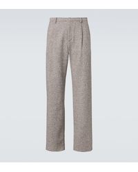 Agnona - Wool-Blend Straight Pants - Lyst