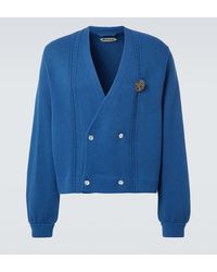 Bode - Double-Breasted Cotton Cardigan - Lyst