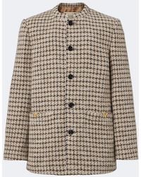 Valentino - Houndstooth Wool And Silk-Blend Boucle Blazer - Lyst