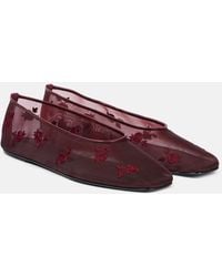 Magda Butrym - Embroidered Mesh Ballet Flats - Lyst
