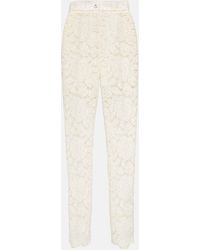 Dolce & Gabbana - High-rise Lace Pants - Lyst
