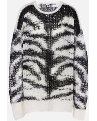 Stella McCartney - Zebra-Print Wool-Blend Sweater - Lyst