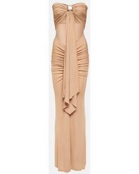 Christopher Esber - Ring-detail Ruched Cutout Maxi Dress - Lyst