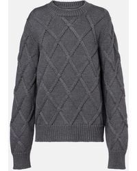 Jil Sander - Cable-Knit Virgin Wool Sweater - Lyst