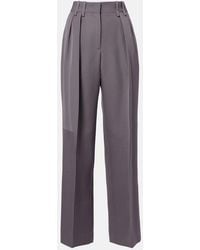 Jil Sander - Wool Gabardine Wide-Leg Pants - Lyst