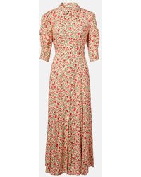 RIXO London - Abito Midi Bloom Con Stampa Floreale - Lyst