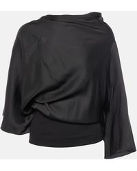 Rick Owens - Cylinder Draped Jersey Top - Lyst