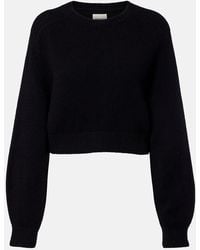 KHAITE - Masie Cropped Wool And Cashmere Sweater - Lyst
