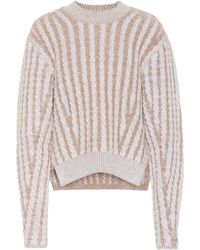 Chloé Pullover mit Schurwollanteil in Natur Damen Bekleidung Pullover und Strickwaren Pullover 