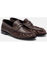 Saint Laurent - Le Loafer Leather Penny Loafers - Lyst