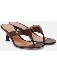 Gianvito Rossi - Ascent 55 Leather Thong Sandals - Lyst