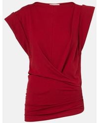 Isabel Marant - Draped Cotton Jersey Top - Lyst