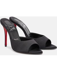 Christian Louboutin - Miss Z 100 Crepe Satin Mules - Lyst