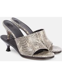 Jacquemus - Doubles Snake-Effect Leather Mules - Lyst