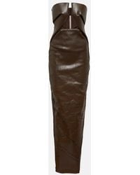 Rick Owens - Strapless Coated Denim Gown - Lyst