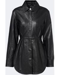 Sportmax - Leather And Suede Shirt - Lyst