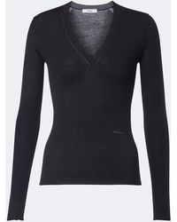 Fendi - Ribbed-Knit Wool-Blend Top - Lyst
