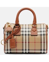Burberry - Check Mini Tote Bag - Lyst