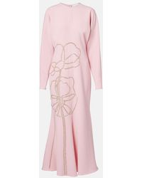 Costarellos - Avenna Embellished Crepe Midi Dress - Lyst