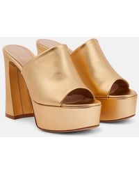 Gianvito Rossi - Mules Holly in pelle con plateau - Lyst